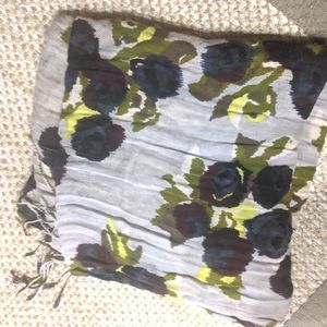 Beautiful rectangular floral scarf